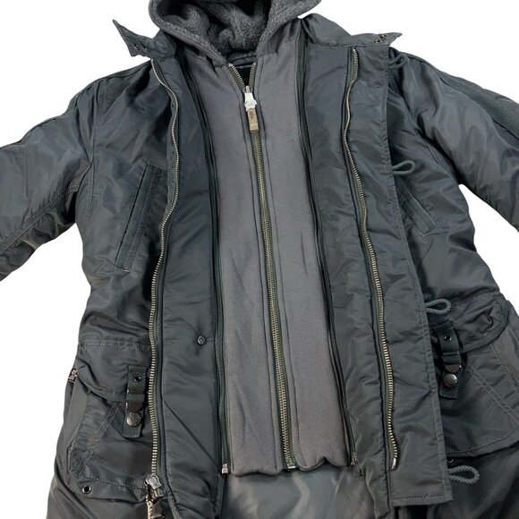 Alpha Industries Lady Cobbs Parka Womens Size L Insulated Jacket Gun Metal NWT - Picture 11 of 14
